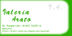 valeria arato business card